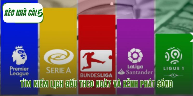 Tra lịch đá banh qua thời gian và đài chiếu
